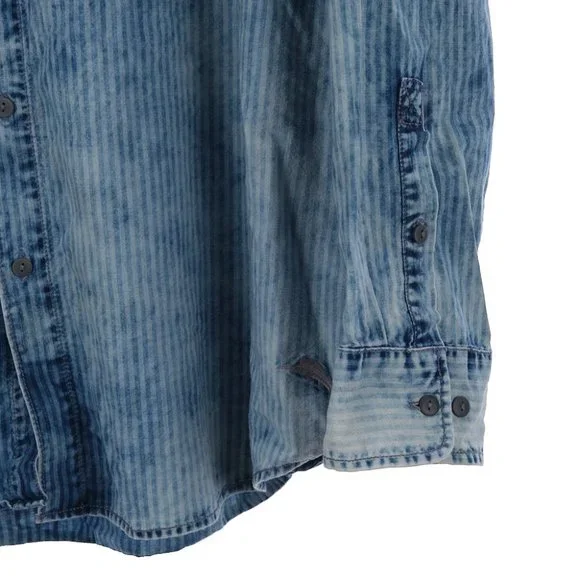 Tommy Bahama Striped Faded Button Up Men's XXL - Picture 4 of 8